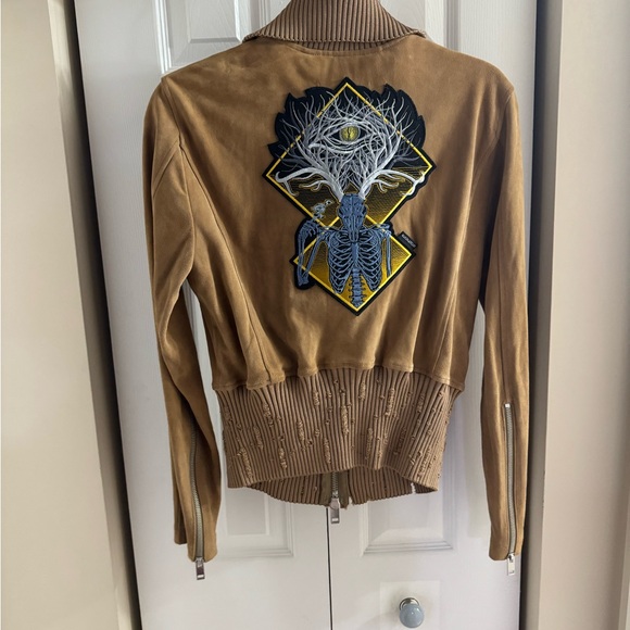 Diesel Tan Leather Jacket - Picture 3 of 8